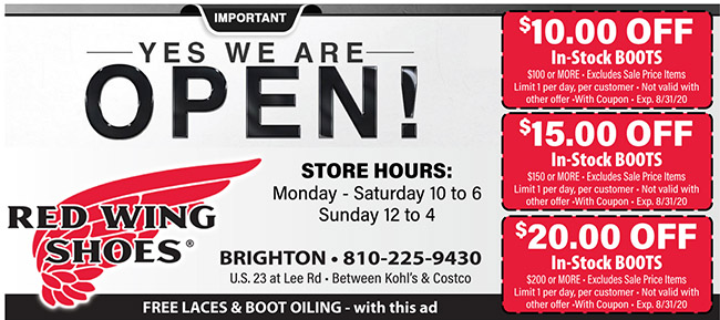 red wings boots coupons